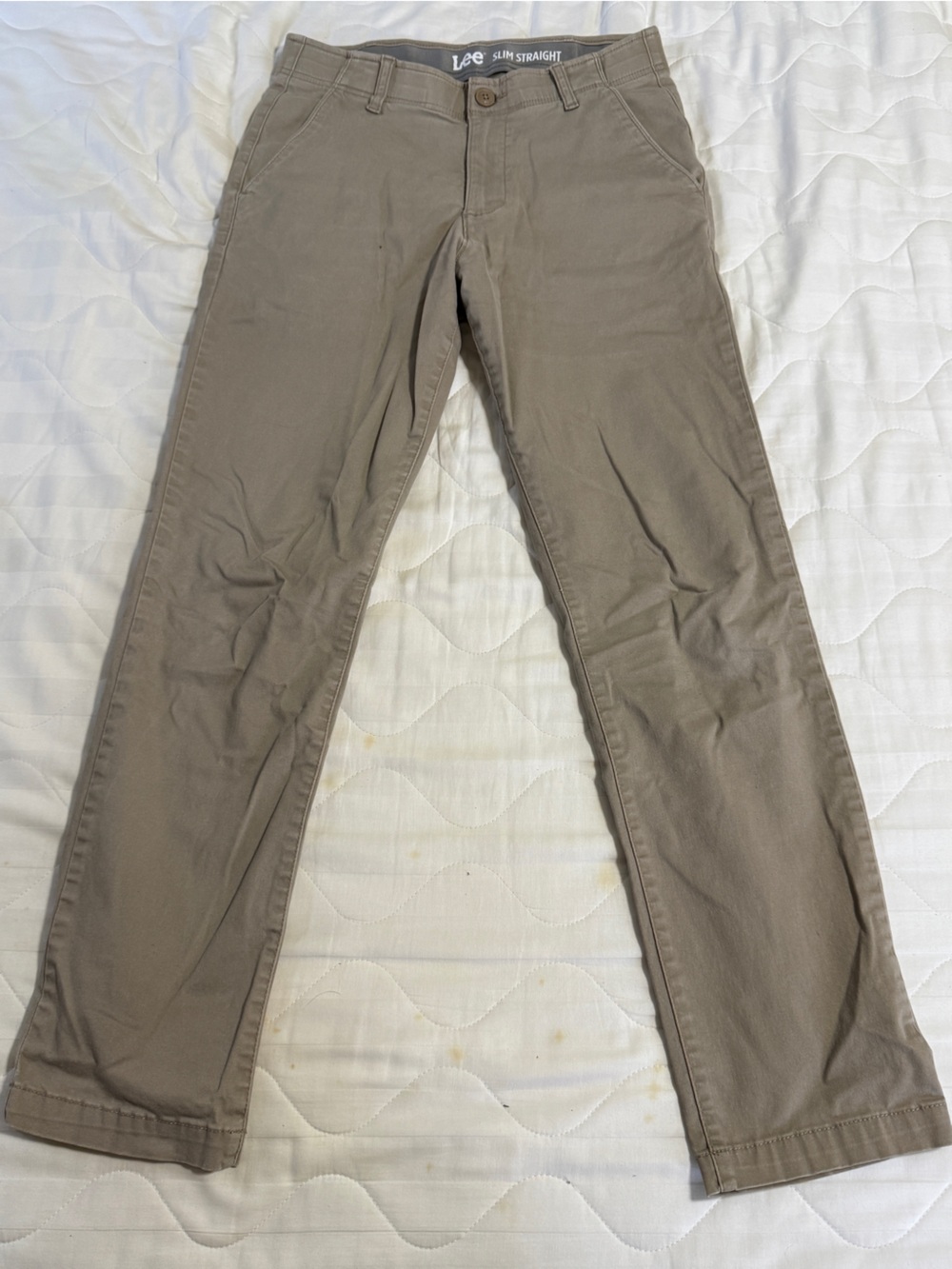 Lee Slim Straight Chinos in Taupe